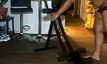 watch my horny ebony latina gf's big ass shake during naked workout session