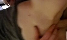 he pins her down slamming cock balls deep into college girl's soaking wet homemade pussy