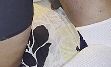 ebony wife spreads asshole for huge dildo before anal humiliation