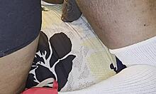 ebony wife spreads asshole for huge dildo before anal humiliation