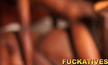 Fingering her huge clit chubby pussy makes her squirt wildly during fat teen fuck