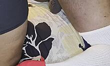 ebony wife spreads asshole for huge dildo before anal humiliation