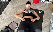 aaliyah yasin fingers juicy pussy horny from sweaty gym session