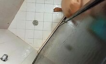 Simscristian05 flashes sheer see-through during dumbbell curls exhibition