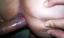 she let her brother-in-law fill her tight asshole with hot cum in raw homemade anal close-up