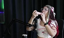 sofie lollipop trans proves milk kiss bj to eager crowd