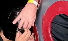 Latina Swings Gloryhole Double Cock Suck and Fuck