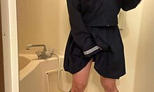 schoolgirl uniform masturbation leads to three massive squirting orgasms