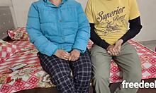 Indian stepmom's tight hairy pussy takes unplanned home fuck from horny son huge cock. big natural tits bounce wild