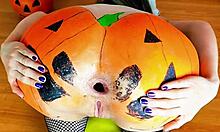 blonde teen craves hard black cock on halloween night