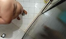 Simscristian05 flashes sheer see-through during dumbbell curls exhibition