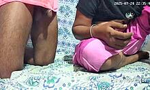 indian big boobs girl seduces boy for first time room sex with saggy tits