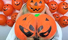 blonde teen craves hard black cock on halloween night