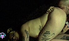 bleubrutalrose's tattooed pawg milf body shakes wildly from huge cock pounding after sloppy ass worship