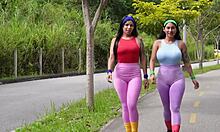 i can't stop craving these two big-ass asians licking and anal riding in the park