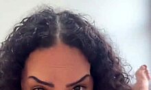 Petite latina teen chokes on deepthroat, rides rough cowgirl then missionary cum on tits