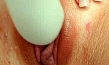 watch her pink puffy pussy lips drip juicy as she masturbates to orgasm close-up