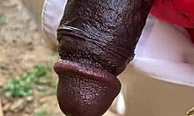 short outdoor pounding from big black cock on shaved milf