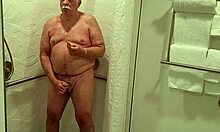 whoa grandpa's sexy shower flashes everything to peeping neighbors!!