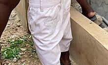 short outdoor pounding from big black cock on shaved milf