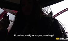 Stacy Sommers Eyes My Public Tram Jerkoff Session