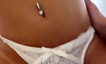 Petite latina teen chokes on deepthroat, rides rough cowgirl then missionary cum on tits