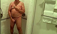 whoa grandpa's sexy shower flashes everything to peeping neighbors!!