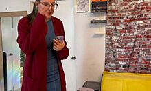 maintenance man pounds cam girls tight pussy doggystyle in lingerie