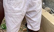 short outdoor pounding from big black cock on shaved milf