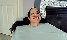 Can you handle this bound milf's deepthroat gag fest?
