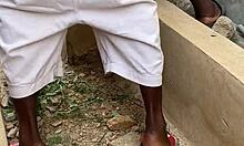 short outdoor pounding from big black cock on shaved milf