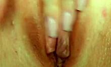 watch her pink puffy pussy lips drip juicy as she masturbates to orgasm close-up