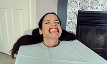Can you handle this bound milf's deepthroat gag fest?