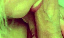 Sexy Blonde Slurps Wet Monster Cock Deep