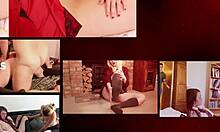 two british teens suck and bang a room full of old guys in bukkake blowbang party