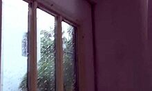 Stepsister Catches Pervy Bro Spying on Her Naked Shower Bathing Session