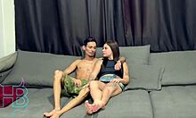 Step uncle catches me licking girlfriend's ass then joins the fun