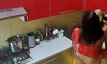 what if hidden cam caught milf rough fucked in kitchen?