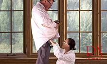 Regina Noir Devours Boss Dick with Intense Suck Cum Explosion on Face Office Window