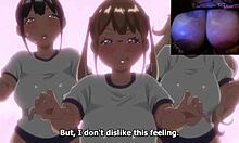 What happens when a lucky guy joins three busty school hotties for secret fun?