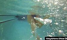 Hey Vicky Vette, eat Teal Conrad's juicy poolside pussy now!