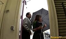 Izzy Bella Blu Rips Clothes for Horny Femdom Handjob on Monster Cock