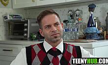 oiled delilah dagger bends for pov blowjob turning into hardcore ass fuck by nicky rebel