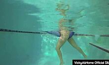 Hey Vicky Vette, eat Teal Conrad's juicy poolside pussy now!