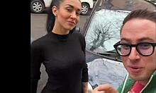 silvia preslar teases max felicitas with car blowjob outdoors