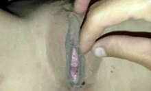 that pure horny girl shoves cock deep in her tight wet slit till he explodes