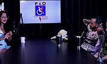 naughty tattooed latina tifany rocha teases in see-through casting interview