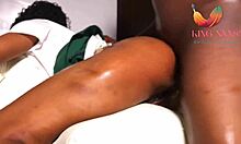 ever wonder how wild ebony pussy takes shaved doggy pounding?