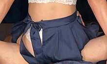 mexicana dresses as otaku to fuck him with dildo