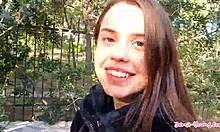 Cute Petite Brunette Girlfriend Jamie Fucked Hard Doggystyle Bent Over in Athens Vacation Porn Vlog